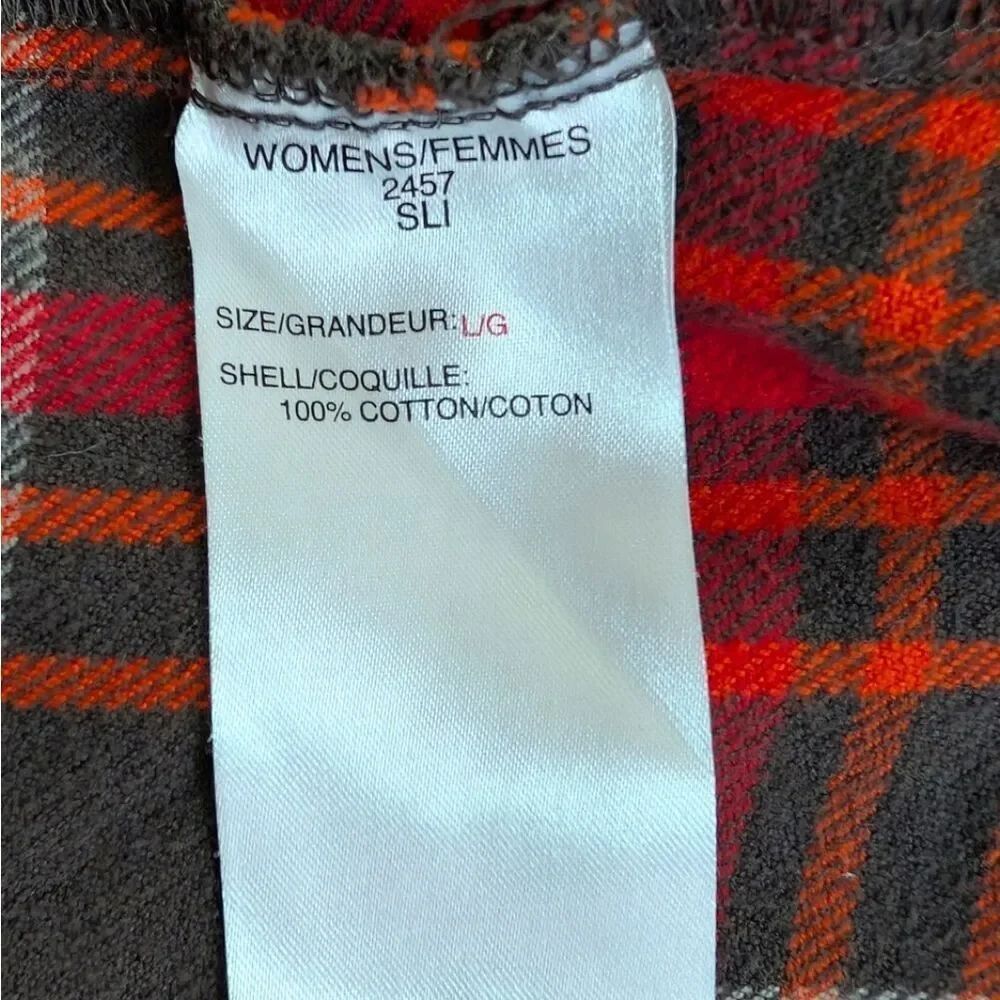 Woolrich Plaid Cabincore Outdoors Preppy Western Chore Button Down Top Shacket L - Picture 8 of 9